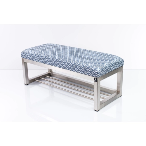 Ławka Pufa Tapicerowana EVO 33 Stal Nierdzewna Szczotkowana / Polerowana LGM-3 Rozmiary od 50 cm do 200 cm