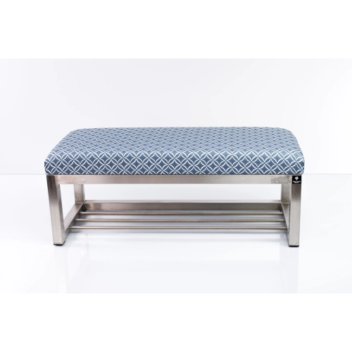 Ławka Pufa Tapicerowana EVO 33 Stal Nierdzewna Szczotkowana / Polerowana LGM-3 Rozmiary od 50 cm do 200 cm
