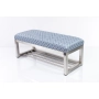 Ławka Pufa Tapicerowana EVO 33 Stal Nierdzewna Szczotkowana / Polerowana LGM-3 Rozmiary od 50 cm do 200 cm