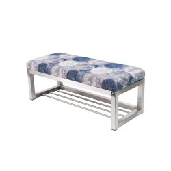 Ławka Pufa Tapicerowana NODO 1391 Stal Nierdzewna Szczotkowana / Polerowana LGM-3 Rozmiary od 50 cm do 200 cm