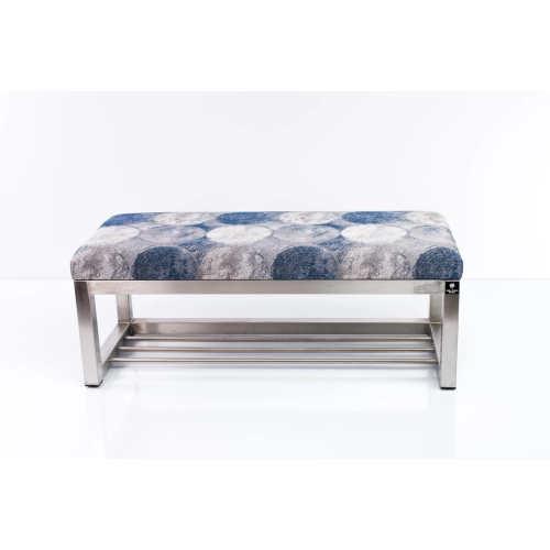 Ławka Pufa Tapicerowana NODO 1391 Stal Nierdzewna Szczotkowana / Polerowana LGM-3 Rozmiary od 50 cm do 200 cm