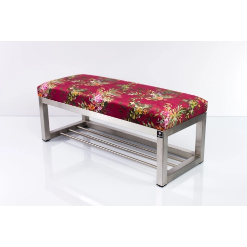 Ławka Pufa Tapicerowana Paradis 02 Stal Nierdzewna Szczotkowana / Polerowana LGM-3 Rozmiary od 50 cm do 200 cm