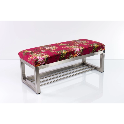 Ławka Pufa Tapicerowana Paradis 02 Stal Nierdzewna Szczotkowana / Polerowana LGM-3 Rozmiary od 50 cm do 200 cm
