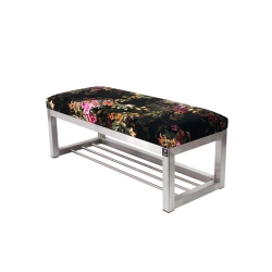 Ławka Pufa Tapicerowana Paradis 10 Stal Nierdzewna Szczotkowana / Polerowana LGM-3 Rozmiary od 50 cm do 200 cm