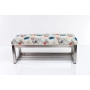 Ławka Pufa Tapicerowana Print AB1 Stal Nierdzewna Szczotkowana / Polerowana LGM-3 Rozmiary od 50 cm do 200 cm