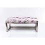 Ławka Pufa Tapicerowana Print AB3 Stal Nierdzewna Szczotkowana / Polerowana LGM-3 Rozmiary od 50 cm do 200 cm
