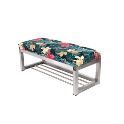 Ławka Pufa Tapicerowana Tropic 04 Stal Nierdzewna Szczotkowana / Polerowana LGM-3 Rozmiary od 50 cm do 200 cm