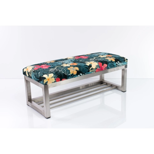 Ławka Pufa Tapicerowana Tropic 04 Stal Nierdzewna Szczotkowana / Polerowana LGM-3 Rozmiary od 50 cm do 200 cm