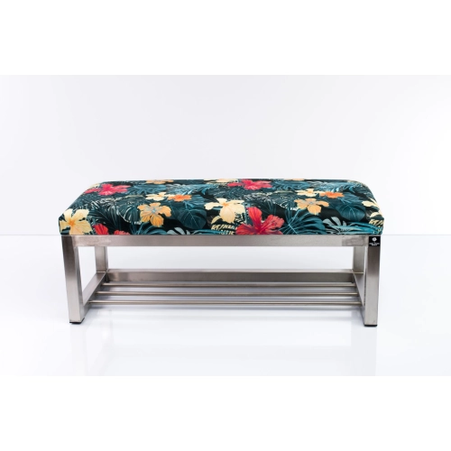 Ławka Pufa Tapicerowana Tropic 04 Stal Nierdzewna Szczotkowana / Polerowana LGM-3 Rozmiary od 50 cm do 200 cm