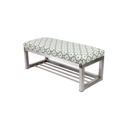 Ławka Pufa Tapicerowana Mandala Koło Stal Nierdzewna Szczotkowana / Polerowana LGM-3 Rozmiary od 50 cm do 200 cm