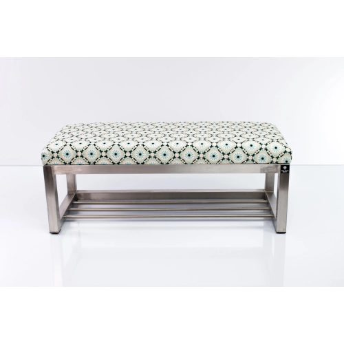 Ławka Pufa Tapicerowana Mandala Koło Stal Nierdzewna Szczotkowana / Polerowana LGM-3 Rozmiary od 50 cm do 200 cm