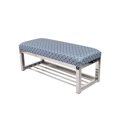 Ławka Pufa Tapicerowana EVO 33 Stal Nierdzewna Szczotkowana / Polerowana LGM-4 Rozmiary od 50 cm do 200 cm