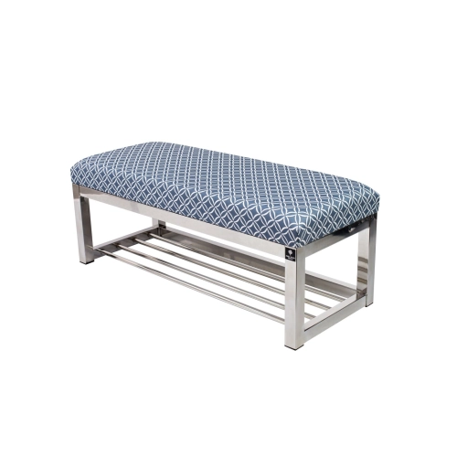 Ławka Pufa Tapicerowana EVO 33 Stal Nierdzewna Szczotkowana / Polerowana LGM-4 Rozmiary od 50 cm do 200 cm