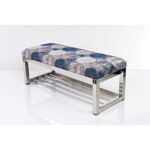 Ławka Pufa Tapicerowana NODO 1391 Stal Nierdzewna Szczotkowana / Polerowana LGM-4 Rozmiary od 50 cm do 200 cm