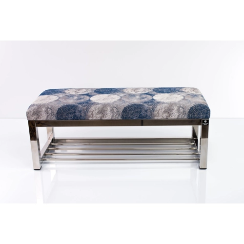 Ławka Pufa Tapicerowana NODO 1391 Stal Nierdzewna Szczotkowana / Polerowana LGM-4 Rozmiary od 50 cm do 200 cm