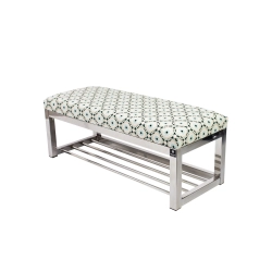 Ławka Pufa Tapicerowana Mandala Koło Stal Nierdzewna Szczotkowana / Polerowana LGM-4 Rozmiary od 50 cm do 200 cm