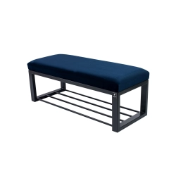 Ławka Pufa Tapicerowana Granatowy Stal LGM-6 Rozmiary od 50 cm do 200 cm