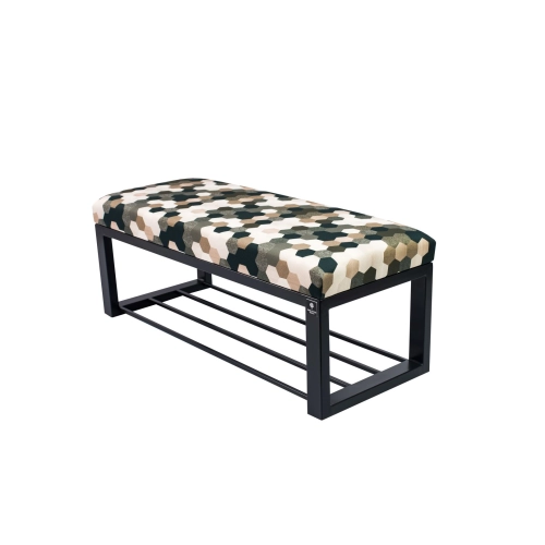 Ławka Pufa Tapicerowana Print AC2 Stal LGM-6 Rozmiary od 50 cm do 200 cm