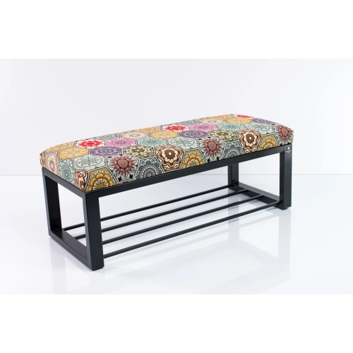 Ławka Pufa Tapicerowana Hexagony Mandala Stal LGM-6 Rozmiary od 50 cm do 200 cm