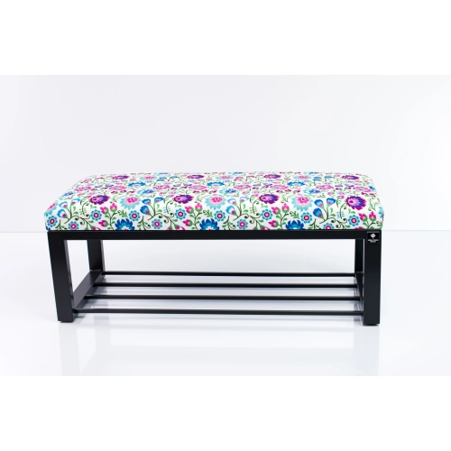 Ławka Pufa Tapicerowana Kwiaty Łowieckie Stal LGM-6 Rozmiary od 50 cm do 200 cm