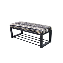 Ławka Pufa Tapicerowana Malowane Paski Stal LGM-6 Rozmiary od 50 cm do 200 cm