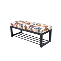 Ławka Pufa Tapicerowana Butterfly 05 Stal LGM-7 Rozmiary od 50 cm do 200 cm