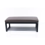 Ławka Pufa Tapicerowana Siedzisko Gładkie Ekoskóra Grafit Stal LGM-7 Rozmiary od 50 cm do 200 cm