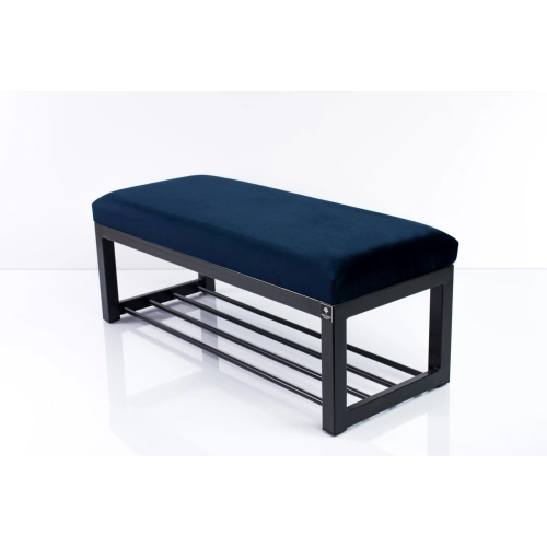 Ławka Pufa Tapicerowana Granatowy Stal LGM-7 Rozmiary od 50 cm do 200 cm