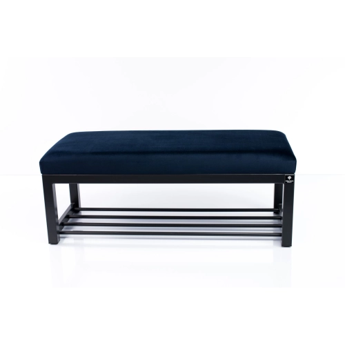 Ławka Pufa Tapicerowana Granatowy Stal LGM-7 Rozmiary od 50 cm do 200 cm
