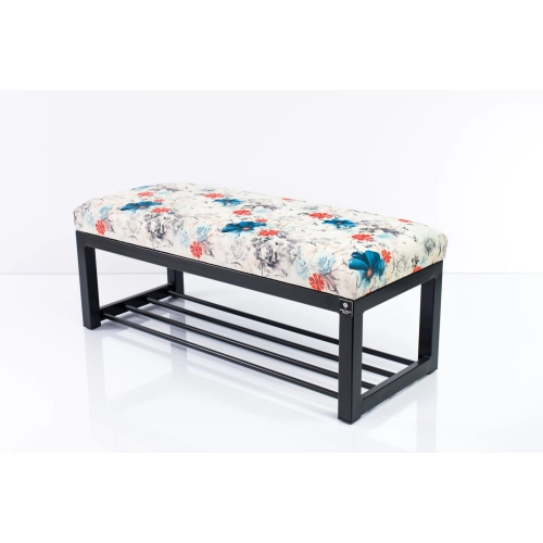 Ławka Pufa Tapicerowana Print AB1 Stal LGM-7 Rozmiary od 50 cm do 200 cm