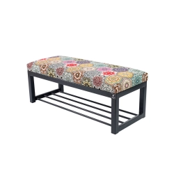 Ławka Pufa Tapicerowana Hexagony Mandala Stal LGM-7 Rozmiary od 50 cm do 200 cm