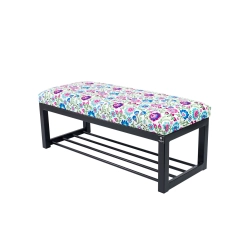Ławka Pufa Tapicerowana Kwiaty Łowieckie Stal LGM-7 Rozmiary od 50 cm do 200 cm