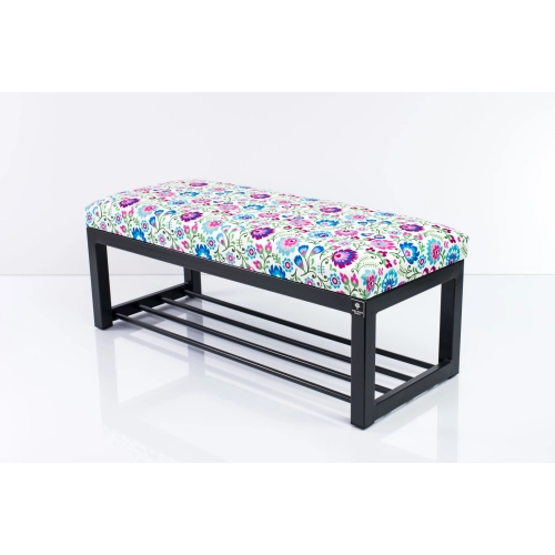 Ławka Pufa Tapicerowana Kwiaty Łowieckie Stal LGM-7 Rozmiary od 50 cm do 200 cm