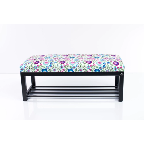 Ławka Pufa Tapicerowana Kwiaty Łowieckie Stal LGM-7 Rozmiary od 50 cm do 200 cm