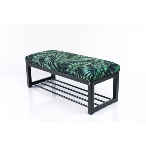 Ławka Pufa Tapicerowana Liście Tropikalne Stal LGM-7 Rozmiary od 50 cm do 200 cm