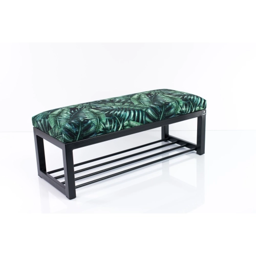 Ławka Pufa Tapicerowana Liście Tropikalne Stal LGM-7 Rozmiary od 50 cm do 200 cm