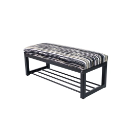 Ławka Pufa Tapicerowana Malowane Paski Stal LGM-7 Rozmiary od 50 cm do 200 cm