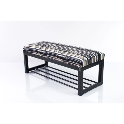 Ławka Pufa Tapicerowana Malowane Paski Stal LGM-7 Rozmiary od 50 cm do 200 cm