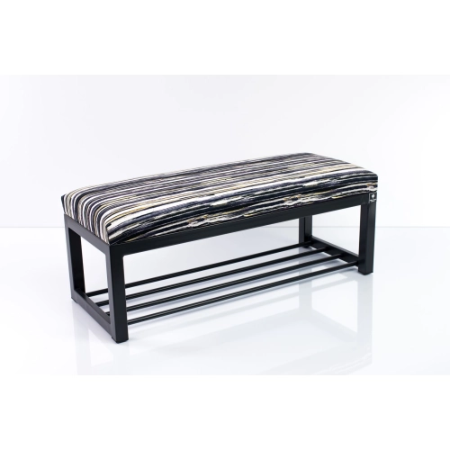 Ławka Pufa Tapicerowana Malowane Paski Stal LGM-7 Rozmiary od 50 cm do 200 cm