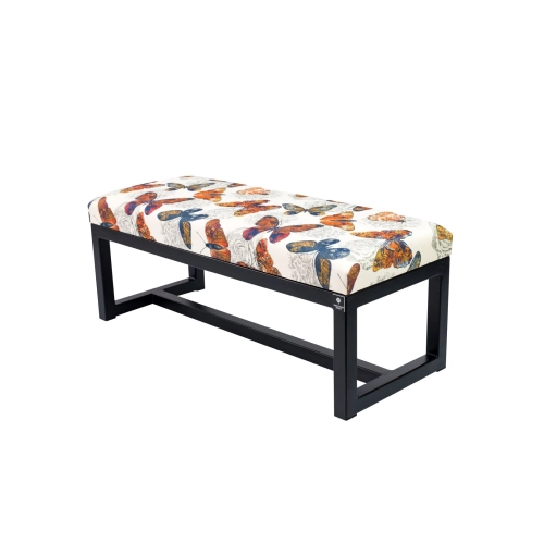 Ławka Pufa Tapicerowana Butterfly 05 Stal LGM-9 Rozmiary od 50 cm do 200 cm