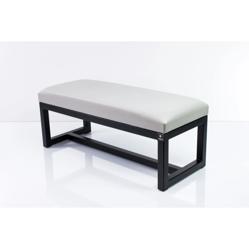 Ławka Pufa Tapicerowana Siedzisko Gładkie Ekoskóra Popiel Stal LGM-9 Rozmiary od 50 cm do 200 cm