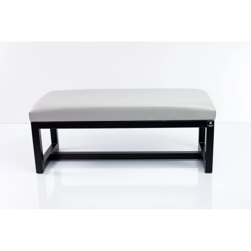 Ławka Pufa Tapicerowana Siedzisko Gładkie Ekoskóra Popiel Stal LGM-9 Rozmiary od 50 cm do 200 cm