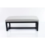 Ławka Pufa Tapicerowana Siedzisko Gładkie Ekoskóra Popiel Stal LGM-9 Rozmiary od 50 cm do 200 cm