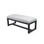 Ławka Pufa Tapicerowana Siedzisko Gładkie Ekoskóra Popiel Stal LGM-9 Rozmiary od 50 cm do 200 cm