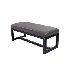 Ławka Pufa Tapicerowana Siedzisko Gładkie Ekoskóra Grafit Stal LGM-9 Rozmiary od 50 cm do 200 cm