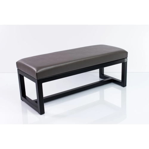 Ławka Pufa Tapicerowana Siedzisko Gładkie Ekoskóra Grafit Stal LGM-9 Rozmiary od 50 cm do 200 cm