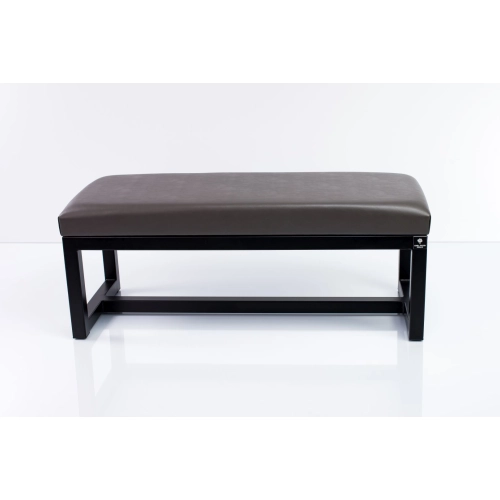 Ławka Pufa Tapicerowana Siedzisko Gładkie Ekoskóra Grafit Stal LGM-9 Rozmiary od 50 cm do 200 cm