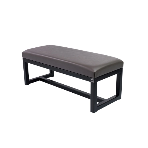 Ławka Pufa Tapicerowana Siedzisko Gładkie Ekoskóra Grafit Stal LGM-9 Rozmiary od 50 cm do 200 cm