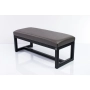 Ławka Pufa Tapicerowana Siedzisko Gładkie Ekoskóra Grafit Stal LGM-9 Rozmiary od 50 cm do 200 cm
