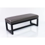 Ławka Pufa Tapicerowana Siedzisko Gładkie Ekoskóra Grafit Stal LGM-9 Rozmiary od 50 cm do 200 cm